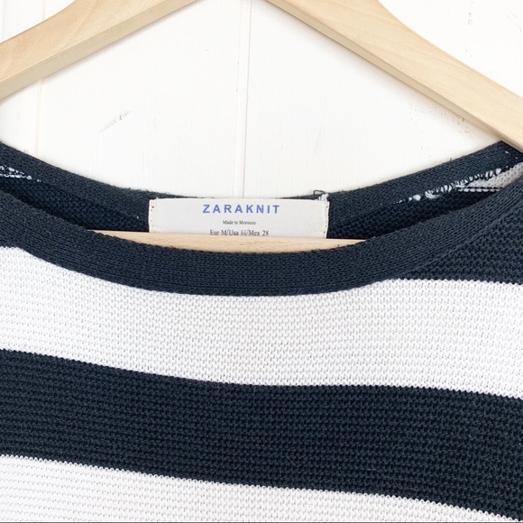 Zara knit black & white boxy cropped - Picture 3 of 3